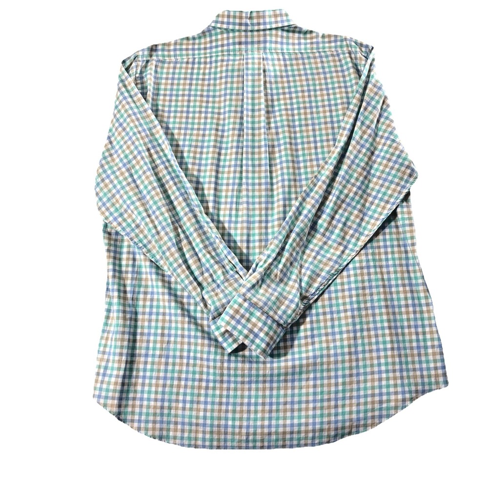 Vineyard Vines Slim Fit Tucker Shirt Mens XL Button Down Green Gingham Preppy - Picture 5 of 12